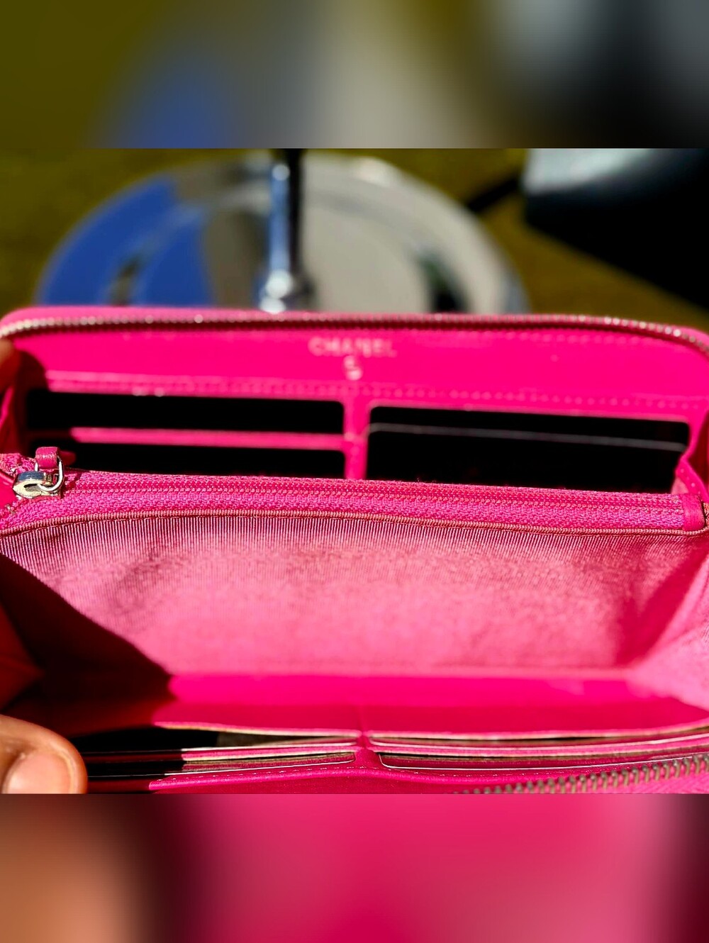 ✨ AUTHENTIC Chanel Classic Long Zipped Wallet | Quilted Pink Lambskin Silver HW - Picture 2 of 9